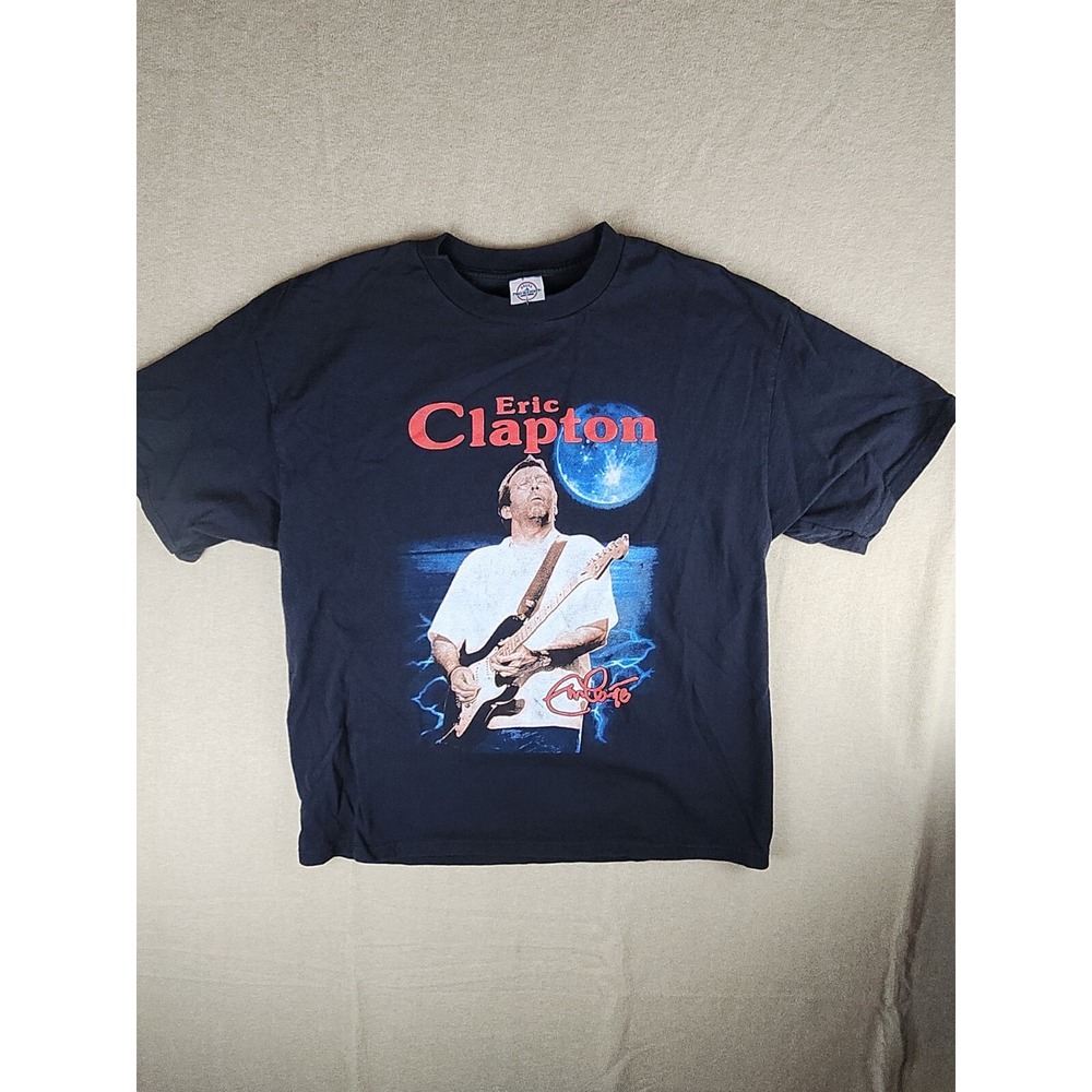 Eric Clapton Shirt Mens XL Black Graphic Fall 2006 Tour Short Sleeve Delta